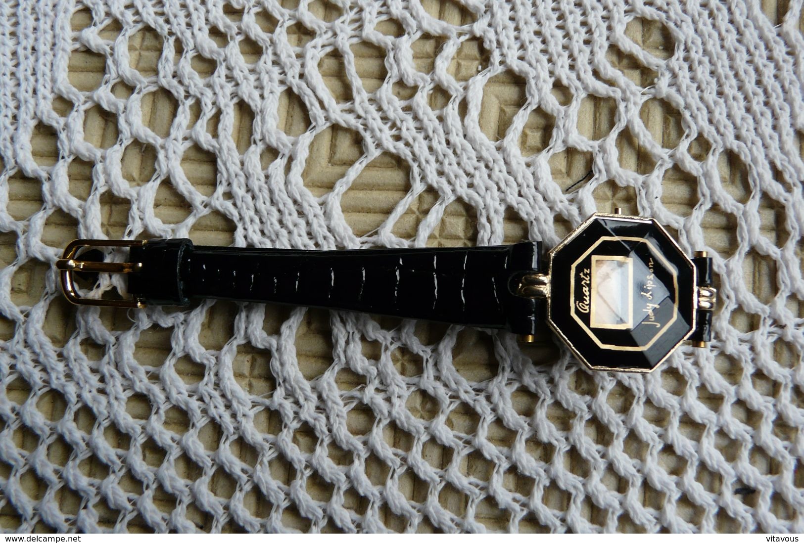 Montre LCD Quartz  Judy Lipson -  Bracelet  D'origine En Plastique Noir - Andere & Zonder Classificatie