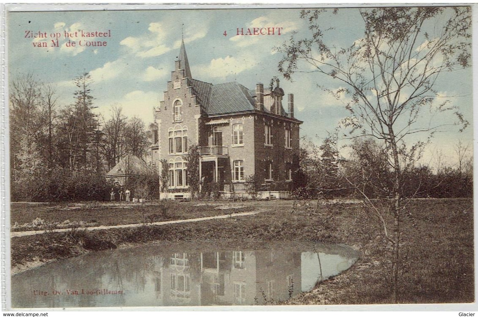 N° 4 - HAECHT - Zicht Op Het Kasteel Van M. De Coune - Spoorwegstempel Haecht - 22 Sept 1912 - Cachet Chemins De Fer - Haacht