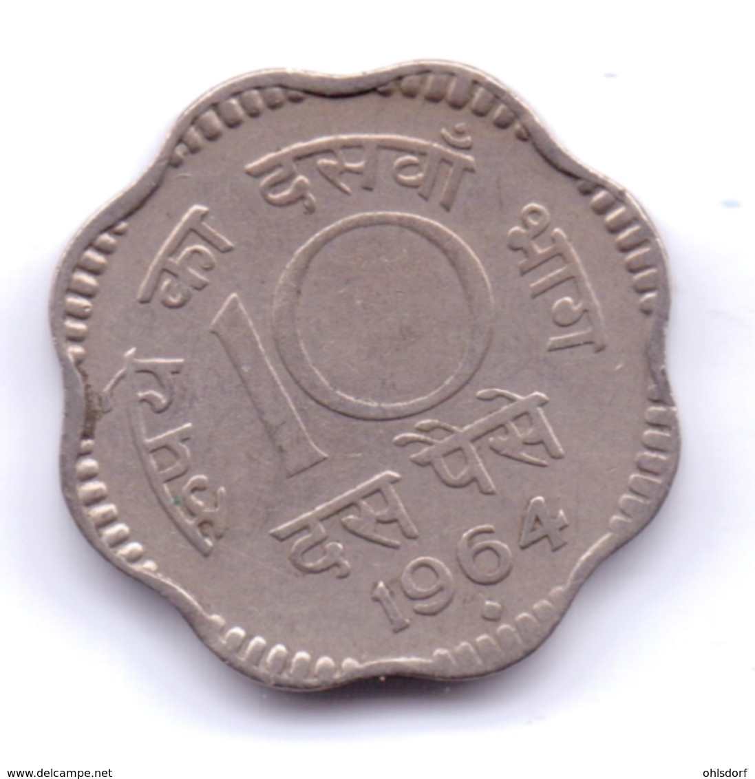 INDIA 1964: 10 Paise, KM 25 - Inde