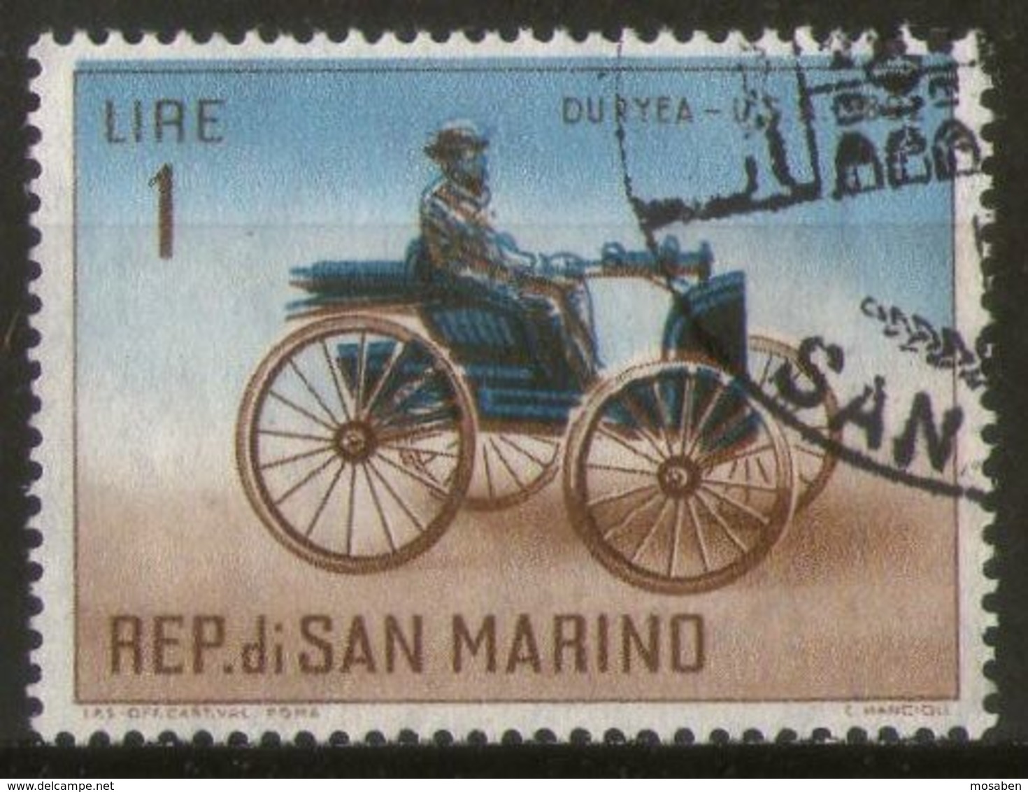 SAN MARINO	-	Yv. 527	-	Sass. 572 -	Double Print -		N-23300 - Errors, Freaks & Oddities (EFO)