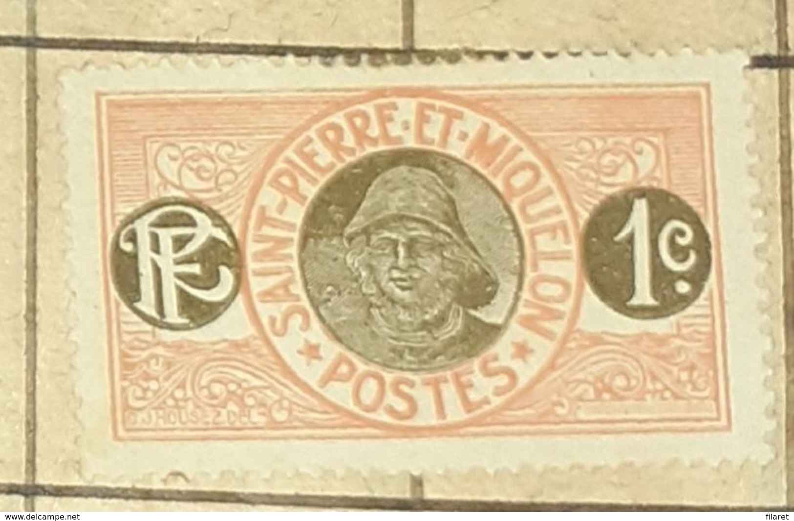 SAINT PIERRE ET MIQUELON,1C-USED STAMP - Oblitérés