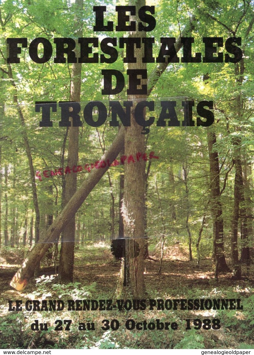 03- TRONCAIS- PUBLICITE CARTONNEE GLACEE LES FORESTIALES 1988- FORET- SOPPEC ROULLET SAINT ESTEPHE-BANQUE POPULAIRE - Advertising