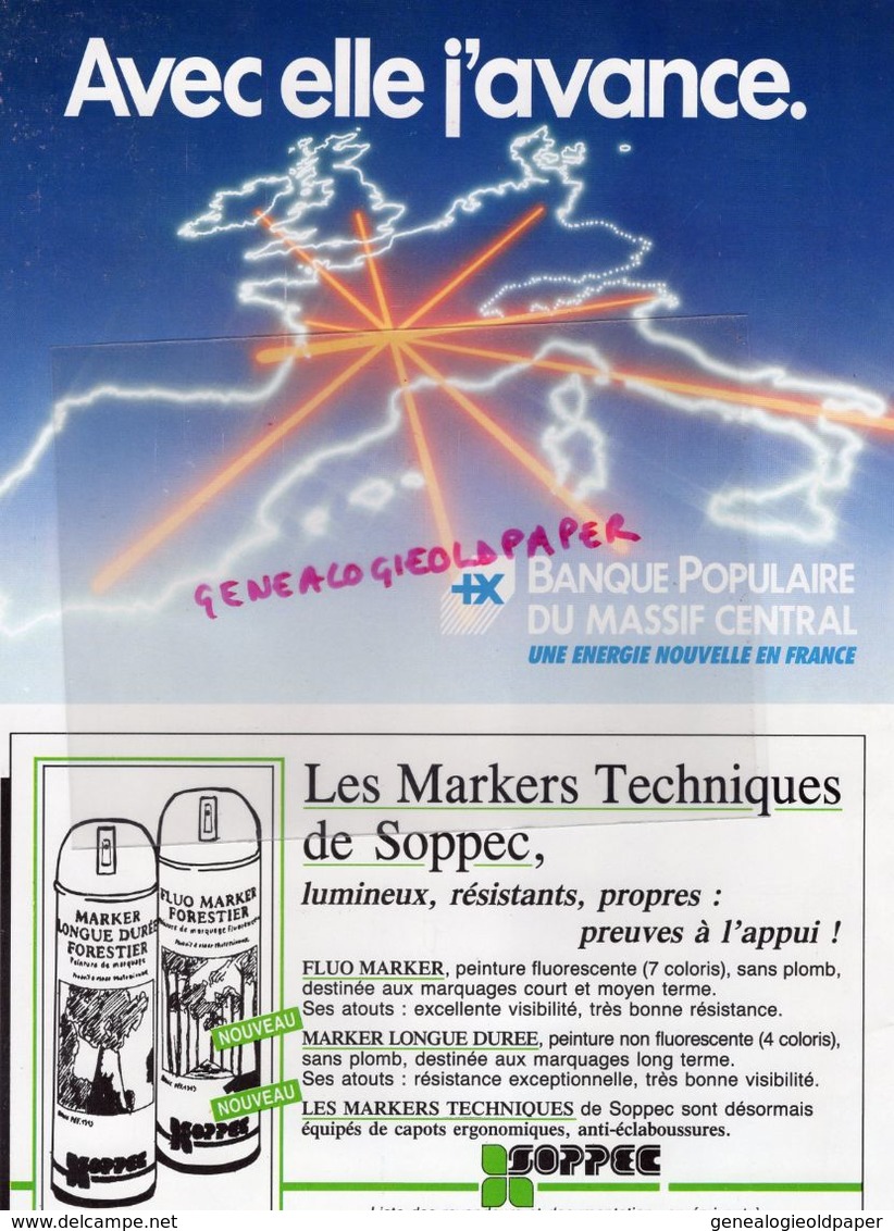 03- TRONCAIS- PUBLICITE CARTONNEE GLACEE LES FORESTIALES 1988- FORET- SOPPEC ROULLET SAINT ESTEPHE-BANQUE POPULAIRE - Werbung