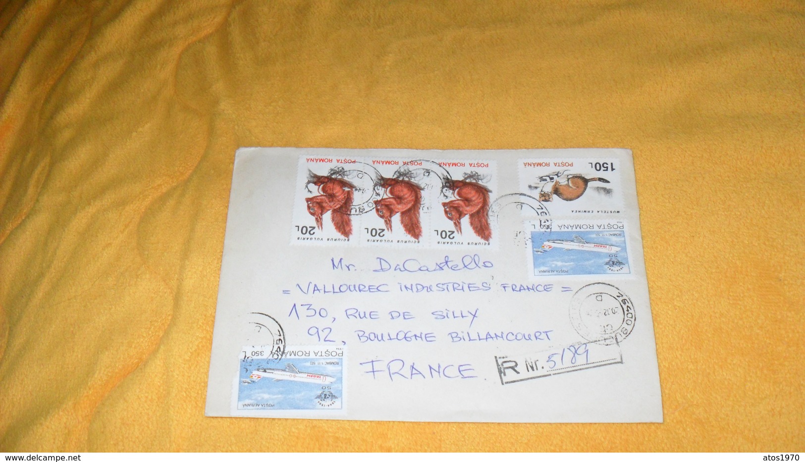 ENVELOPPE DATE ?.../ ROUMANIE..R Nr 5189..CACHETS BUCAREST..POUR LA FRANCE..+ TIMBRES X 11... - Postmark Collection