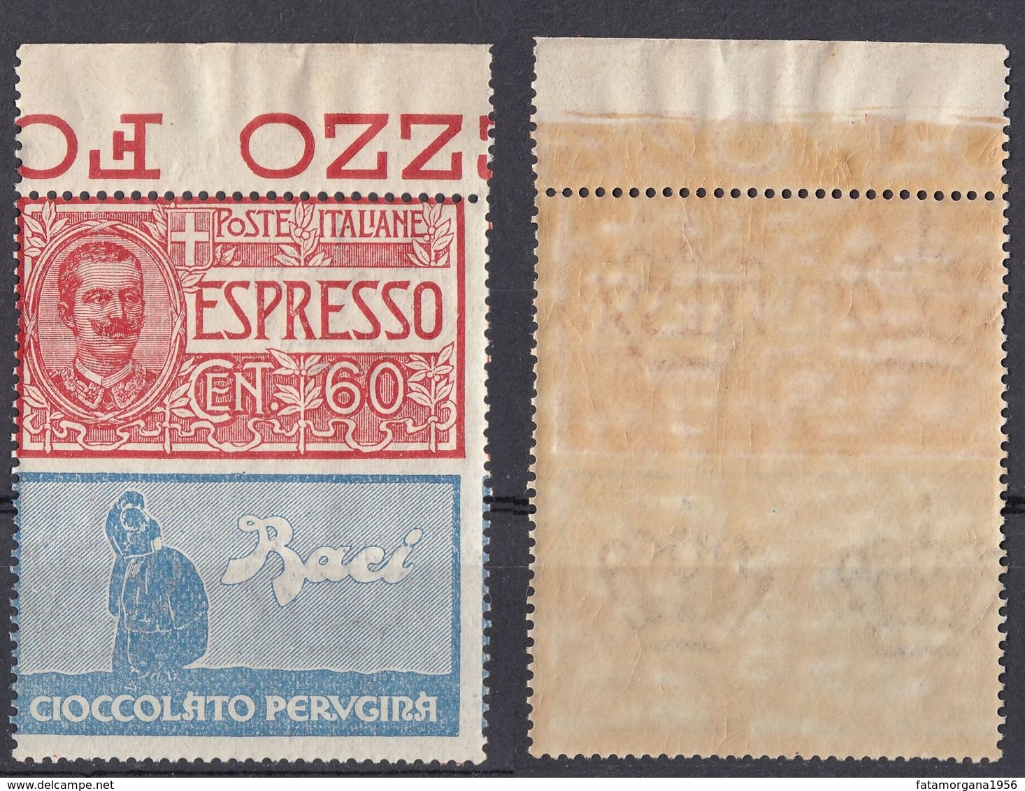 ITALIA - 1925 - Espresso Cioccolato Perugina, Non Emesso, Nuovo SENZA TRACCE DI LINGUELLA Con Margine. - Reklame