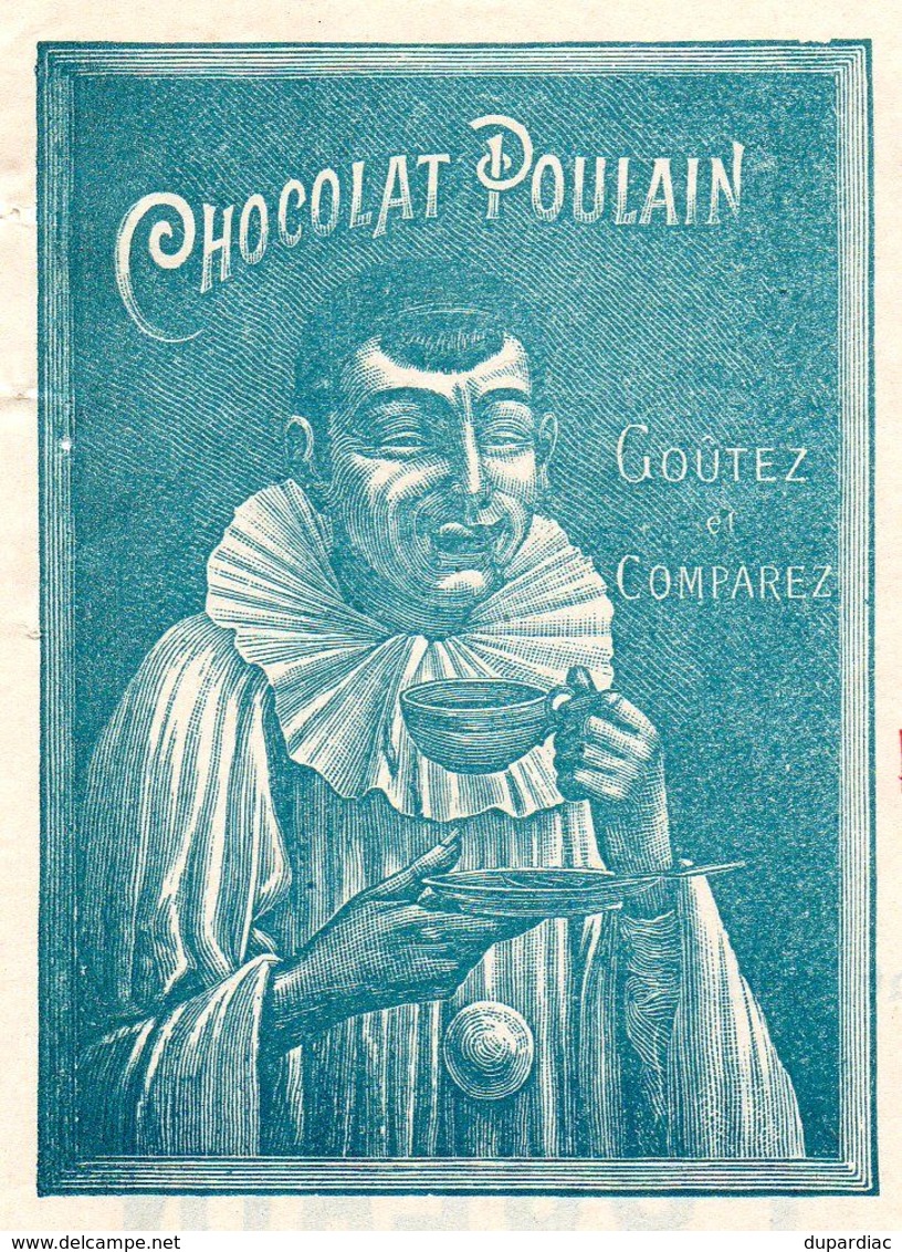 Gers / Facture Illustrée, Publicité CHOCOLAT POULAIN, Epicerie F. BEZIAT à LECTOURE, 1909, Successeur Maison LASSANCE. - Alimentaire