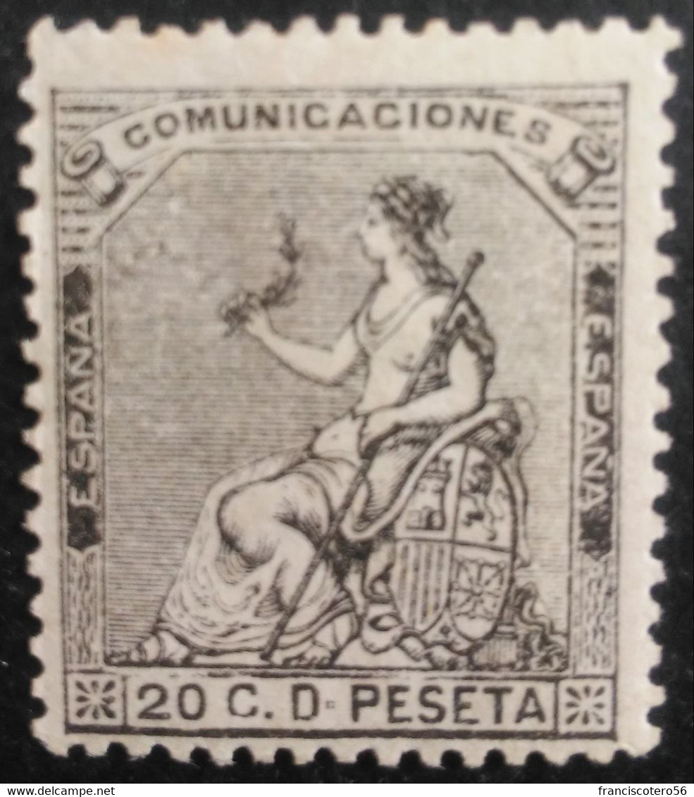 España: Año. 1873 - ( Alegoría De España ). EDIFIL. Número, 134 - Lujo, Con Charnela. - Unused Stamps