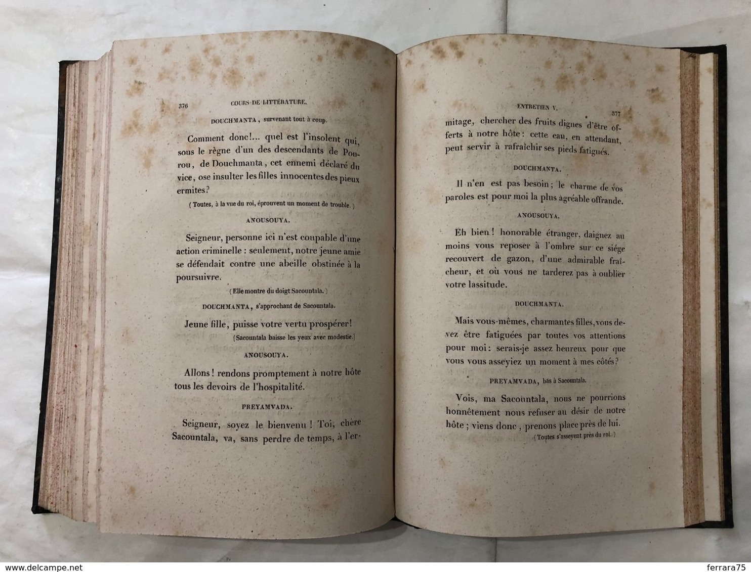 COURS FAMILIER DE LITTèRATURE UN ENTRETIEN PAR MOIS DE LAMARTINE AUTOGRAFO 1856