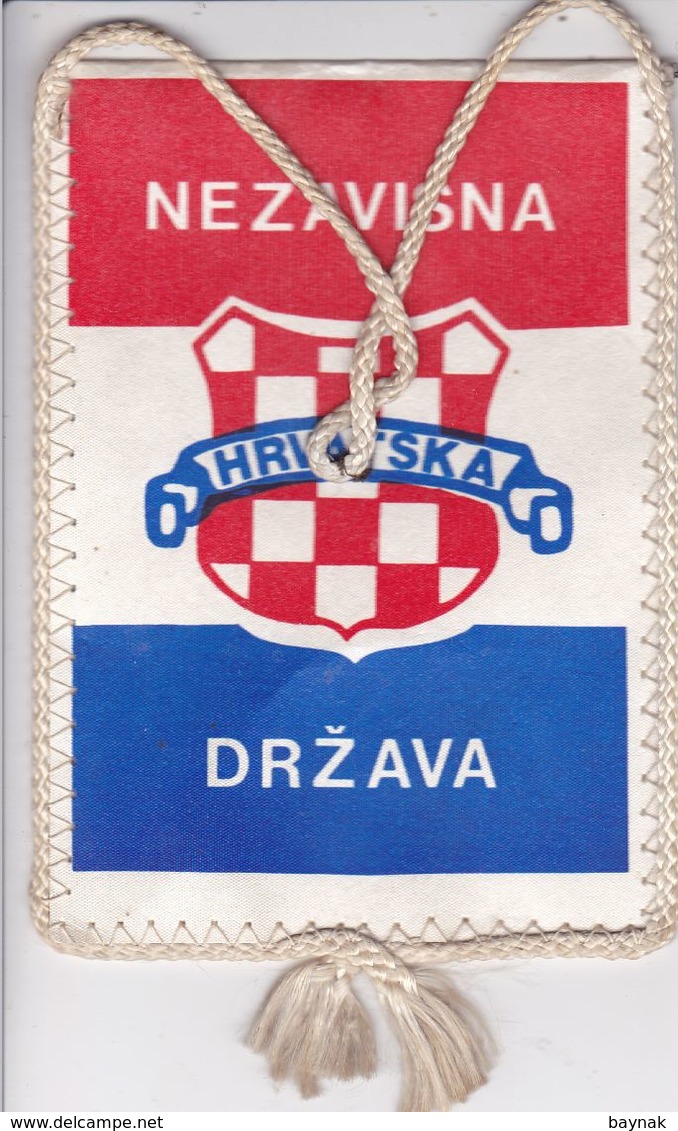 CROATIA  --  NEZAVISNA DRZAVA HRVATSKA  --  12,5 Cm X 9 Cm  --  BANNER, PENNANT, DRAPEAU, BANDIERA - Flaggen