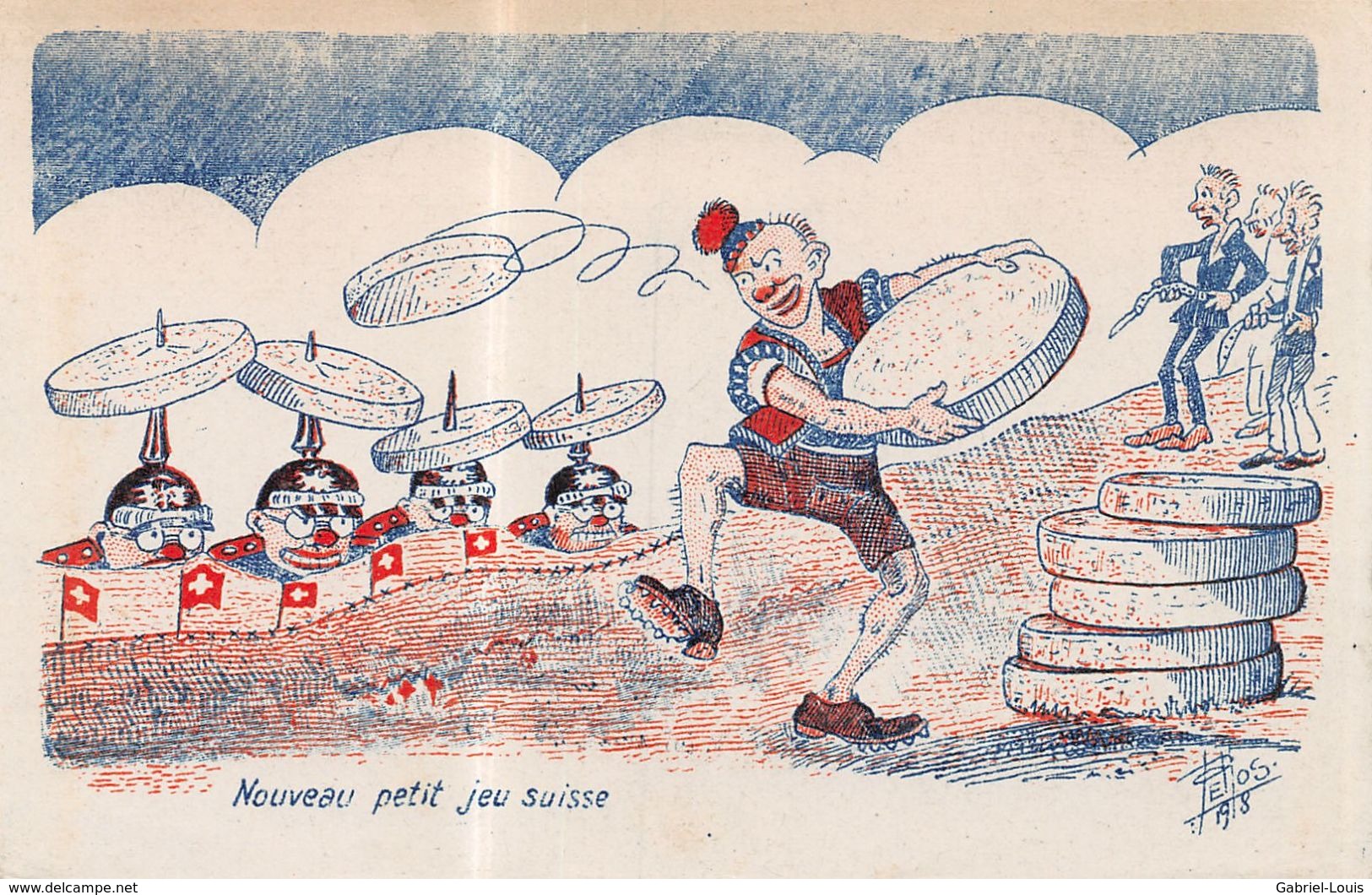 Nouveau Petit Jeu Suisse - Guerre De 1914-18 - Exportations Fromage  - Famine - Mécontentement Populaire - Prusse - Port