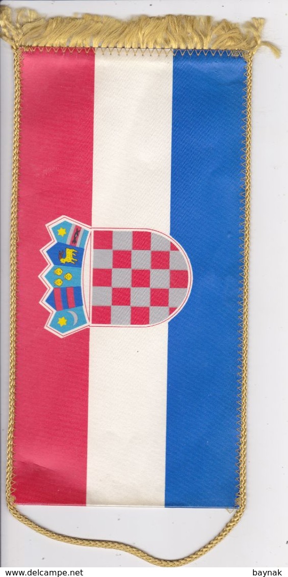 CROATIA  -   CROATIAN FLAG   - 24 Cm X 12,5 Cm  --  BANNER, PENNANT, DRAPEAU, BANDIERA - Flags