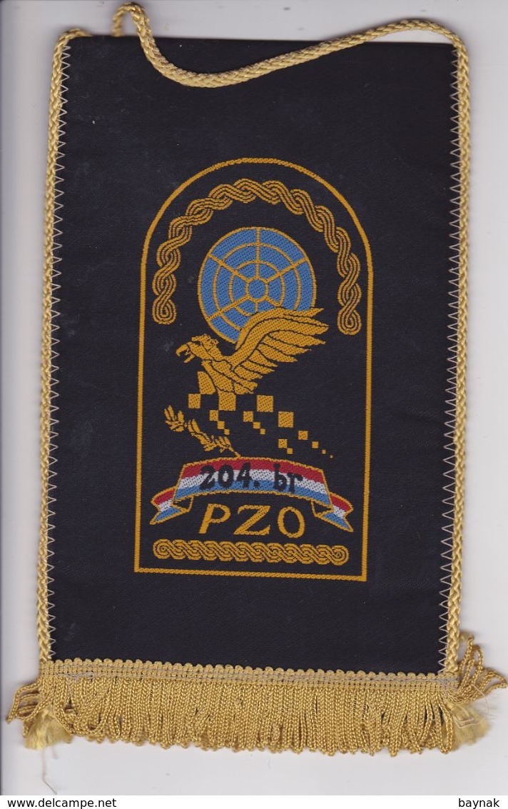 CROATIA  --  204. Br. PZO    --  ANTI - AIRCRAFT WARFARE  --  18 Cm X 11,5cm  -  BANNER, PENNANT, DRAPEAU - Flaggen