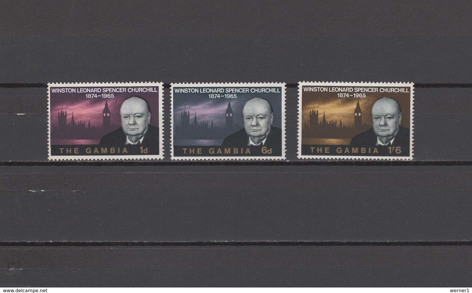 Gambia 1966 Sir Winston Churchill Set Of 3 MNH - Sir Winston Churchill