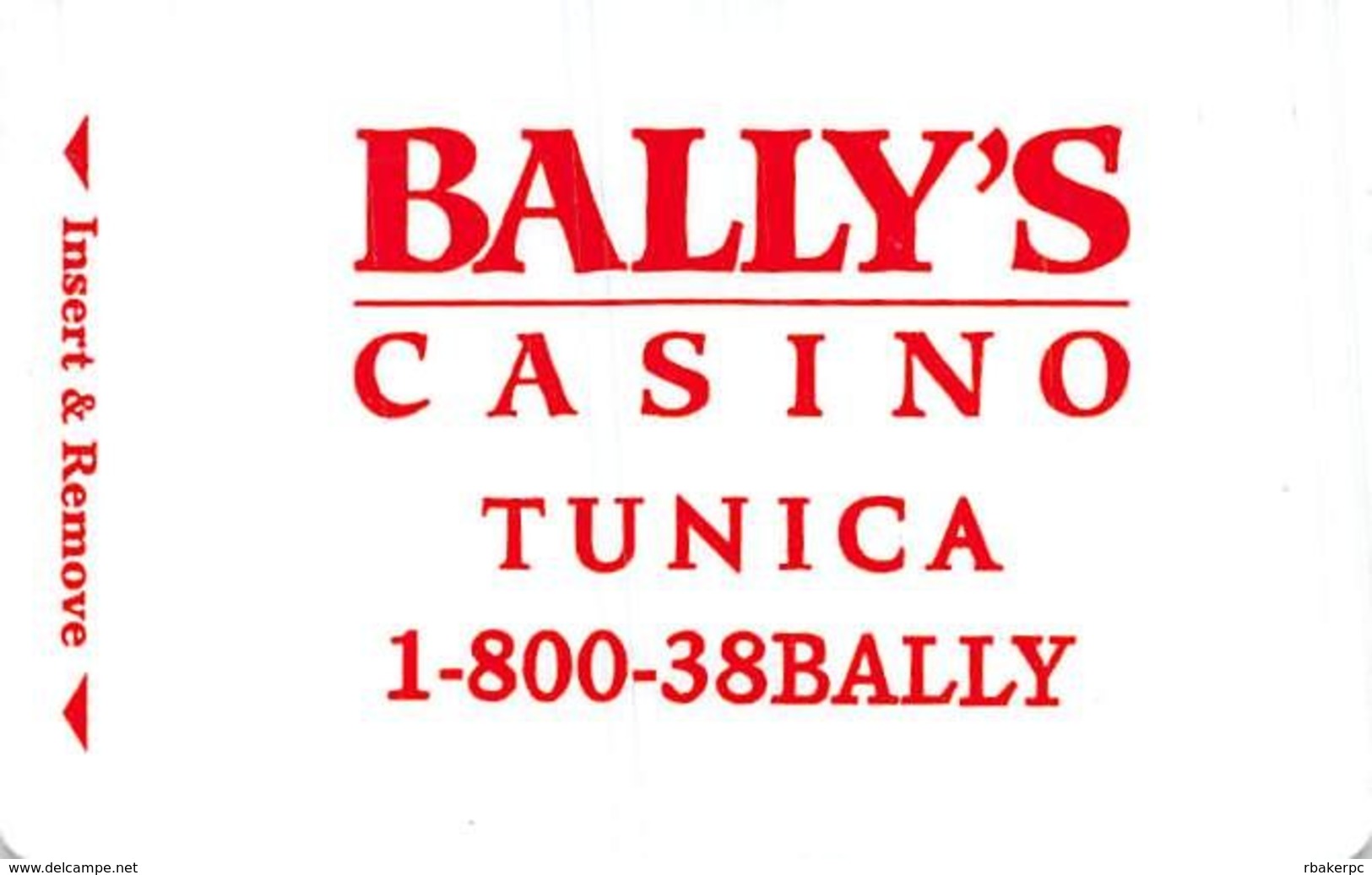 Bally's Casino - Tunica MS - Hotel Room Key Card - Hotelsleutels (kaarten)