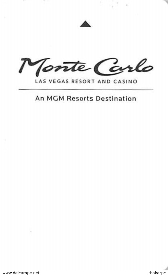 Monte Carlo Casino - Las Vegas, NV - Hotel Room Key Card With LVP778102 - Hotelsleutels (kaarten)