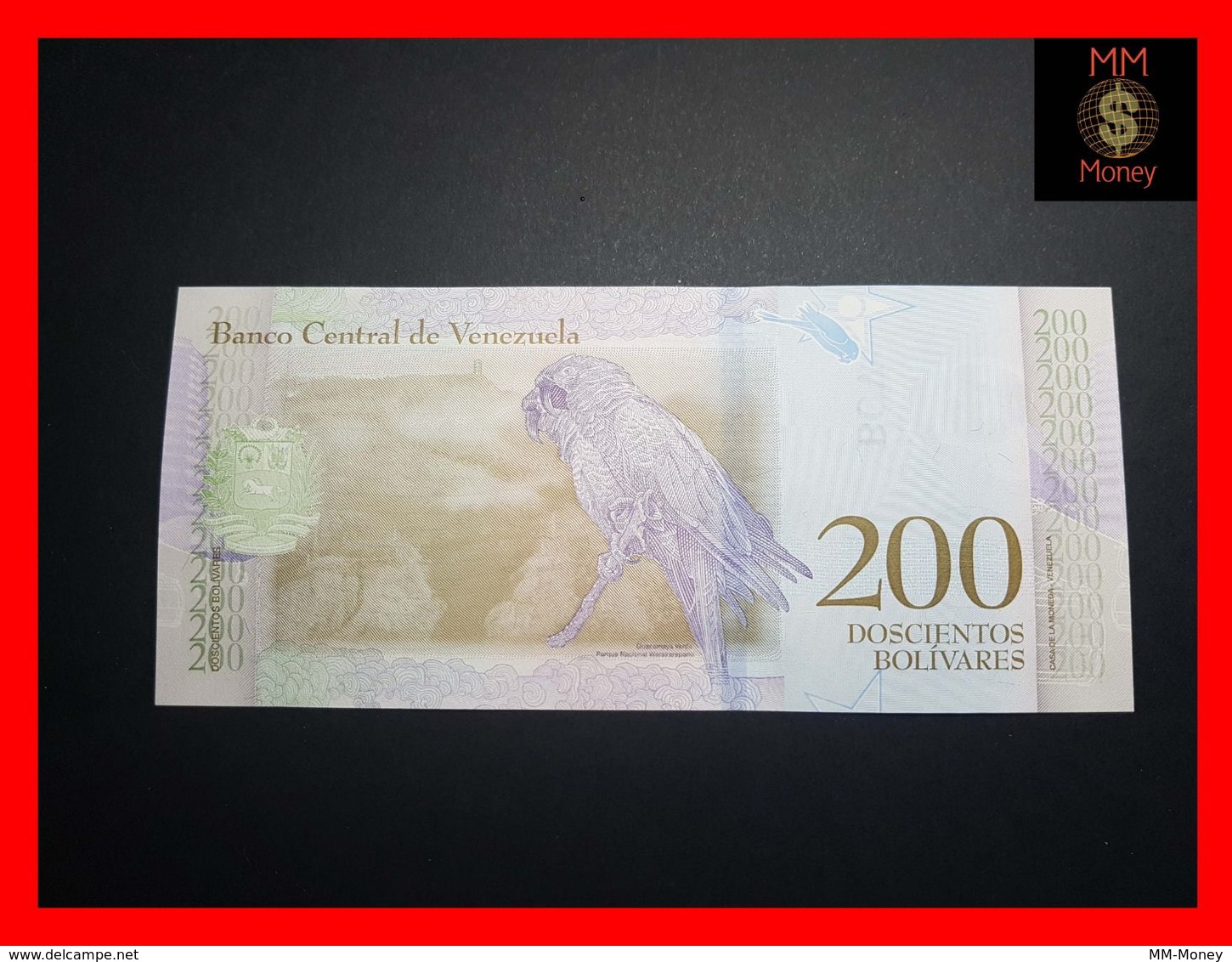 VENEZUELA  200 Bolivares 13.3.2018  Purple  Seg. Sec. Thread P. 107   UNC - Venezuela