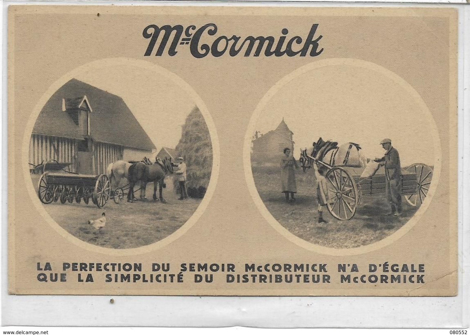 PUB MAC CORMICK . Le Semoir Révolutionnaire Pour L'agriculture , Pub N° 132-10-30 , état Extra - Unclassified