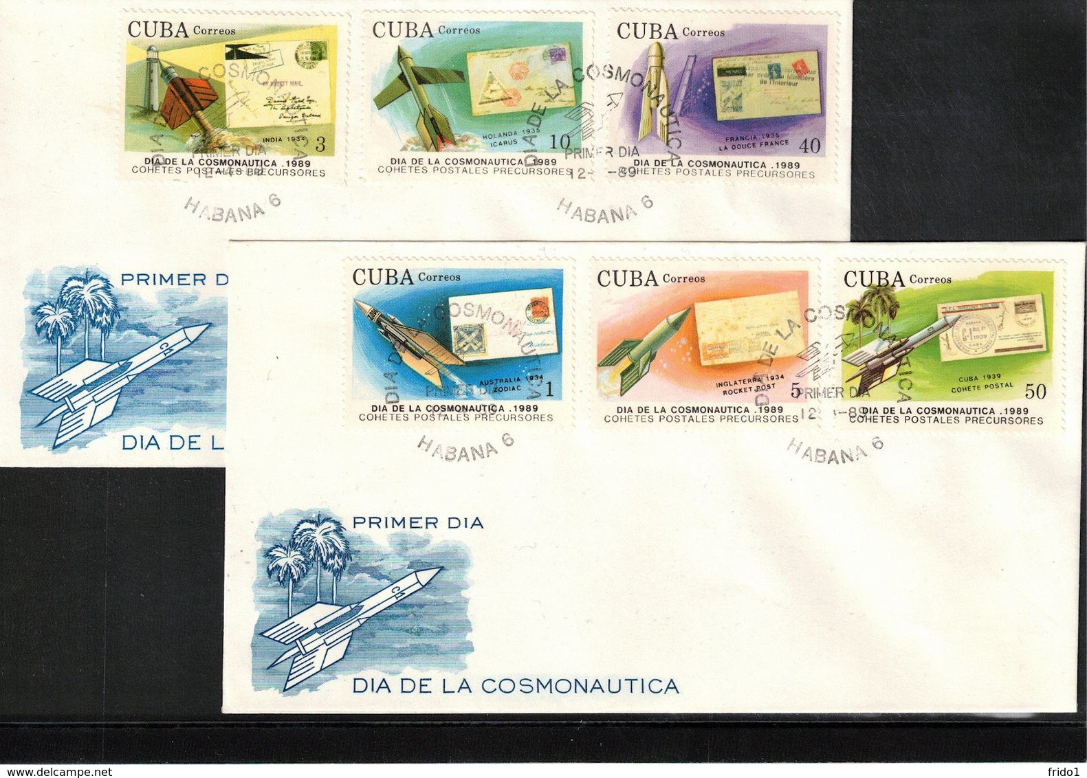 Cuba 1989 Space / Raumfahrt Interesting Letters FDC - Südamerika