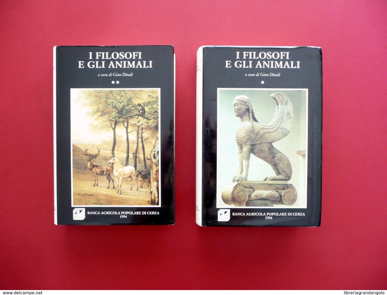 I Filosofi E Gli Animali Ditaldi Celli Banca Agricola Di Cerea 1994 2 Volumi - Non Classés