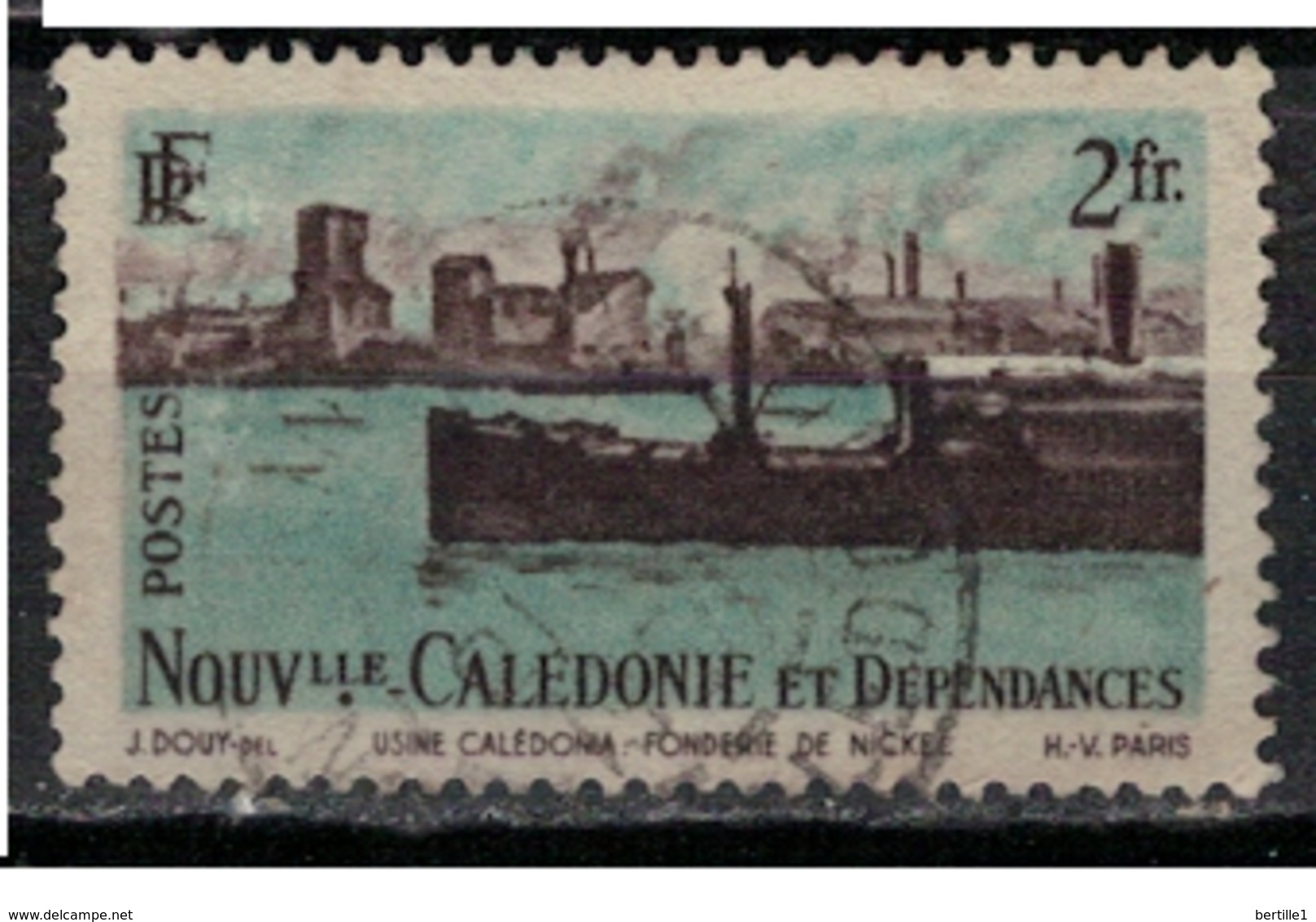 NIOUVELLE CALEDONIE       N°  YVERT  :   268   ( 5 ) OBLITERE       ( Ob   7/ 44  ) - Used Stamps