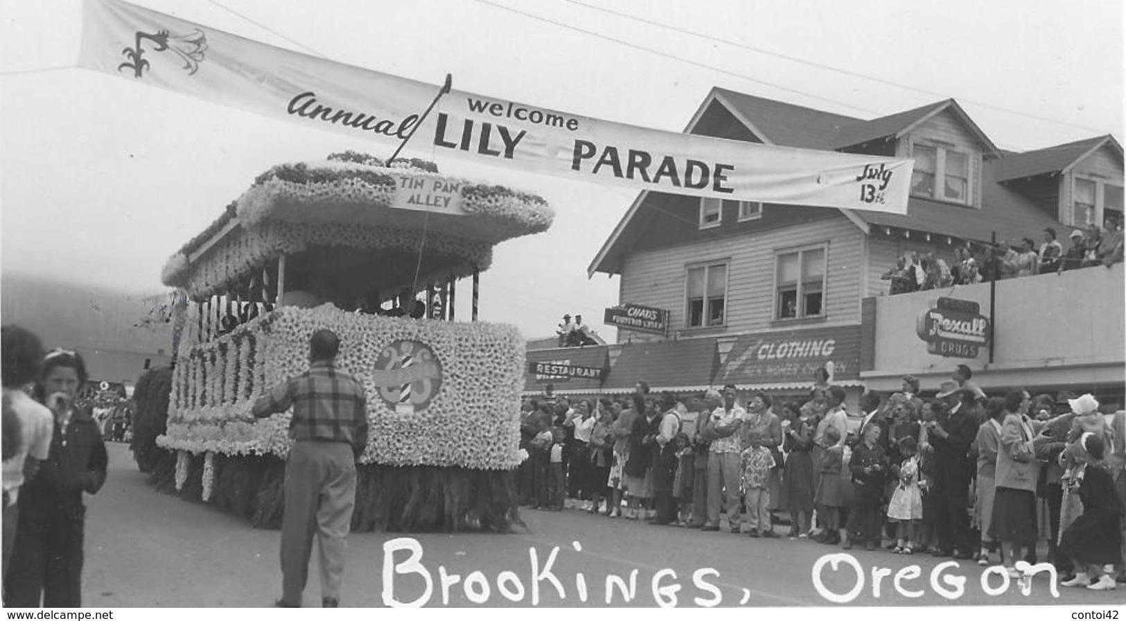 BROOKINGS CARTE PHOTO OLD PHOTO POST CARD ANNUAL LILY PARADE OREGON ETATS UNIS - Autres & Non Classés