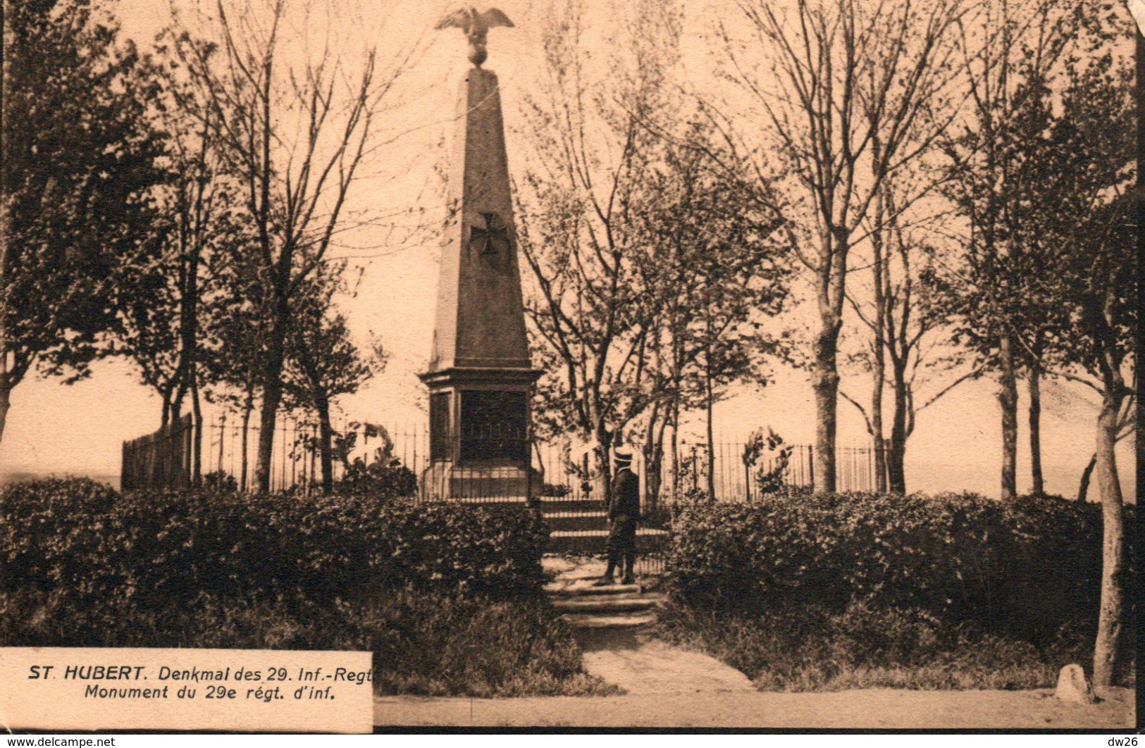 St Saint-Hubert (Belgique) Denkmal (Monument Du 29e Régi. D'Inf.) - Edition Frings & Garms - Saint-Hubert