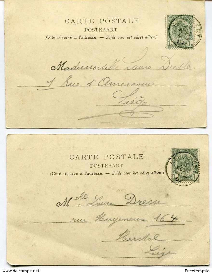 CPA - 2 Cartes Postales - Belgique - La Converserie - Restaurant Remacle Et Vue Générale - 1907  (I13043) - Tenneville