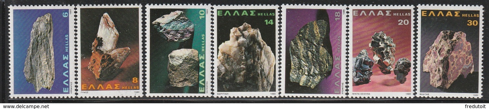 GRECE - N°1404/10 ** (1980) Minéraux - Minerals