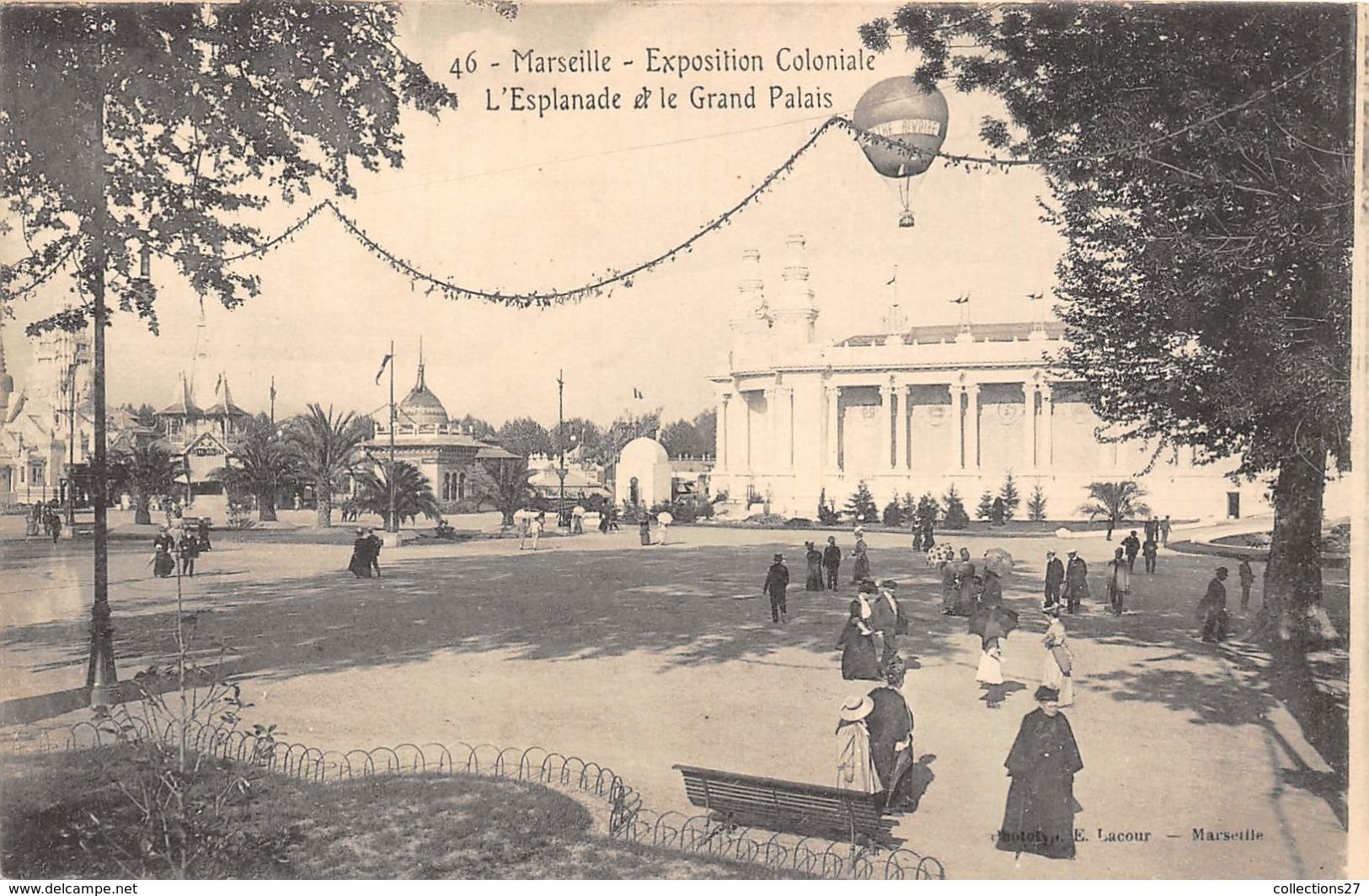 13-MARSEILLE-EXPOSITION COLONIALE,L'ESPLANADE ET LE GRAND PALAIS - Non Classés