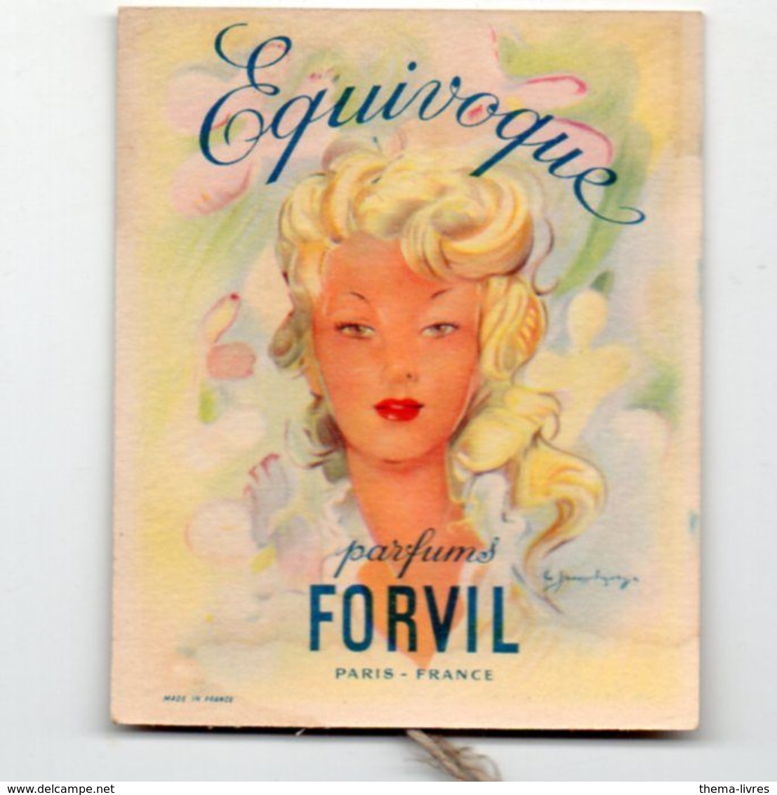 Carte Parfumée- Calendrier 1955  FORVIL EQUIVOQUE  (PPP23351) - Tamaño Pequeño : 1941-60