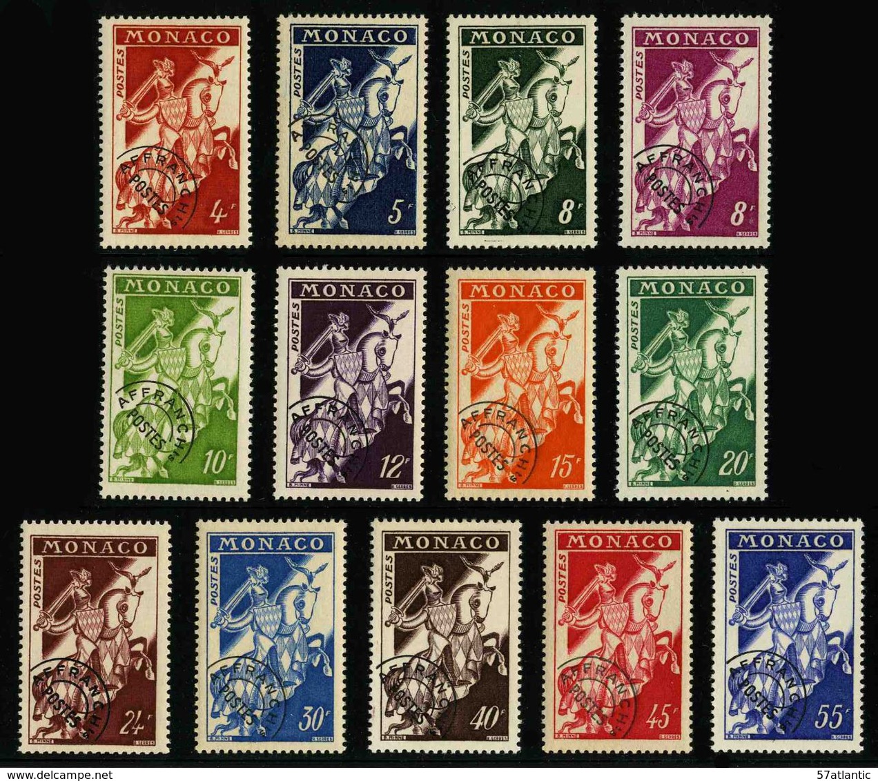 MONACO - YT PREO 11 à 18 ** - SERIE COMPLETE 13 TIMBRES NEUFS ** - VorausGebrauchte