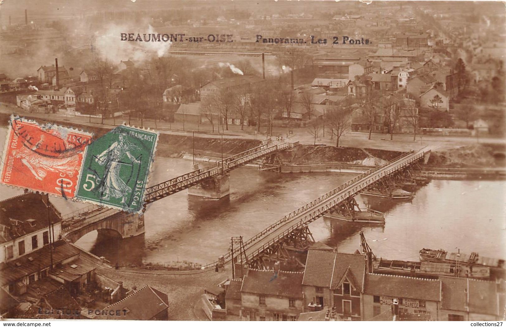 95-BEAUMONT-SUR-OISE- PANORAMA LES 2 PONTS - Beaumont Sur Oise