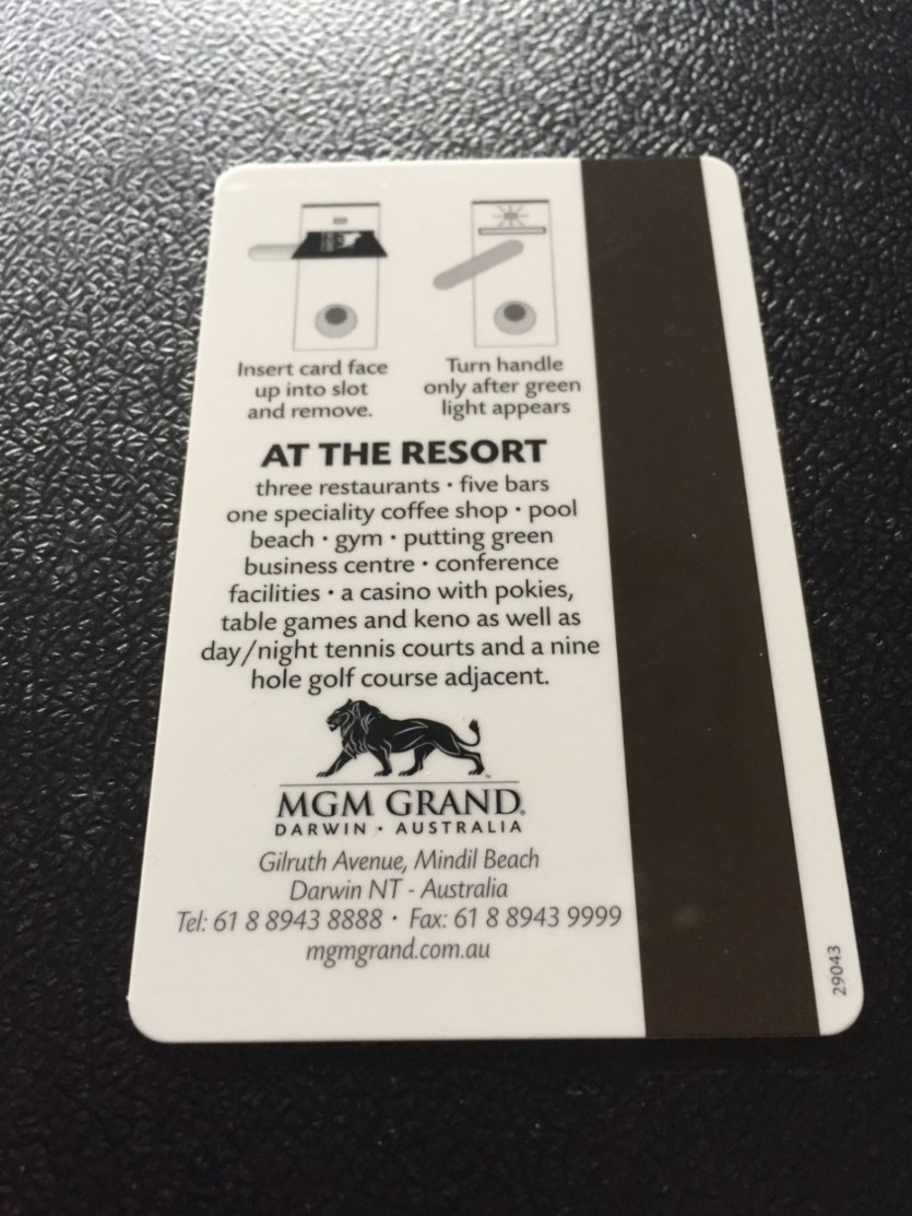 Hotelkarte Clef De Hotel Tarjeta Hotel Room Key  HOTEL   MGM GRAND DARWIN - Unclassified