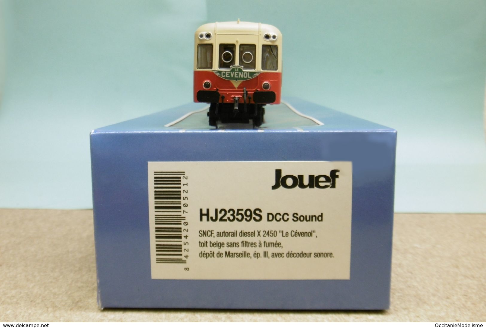 Jouef - Autorail X 2450 Le Cévenol Marseille ép. III DCC NUMERIQUE SON Réf. HJ2359S Neuf HO 1/87 - Locomotive