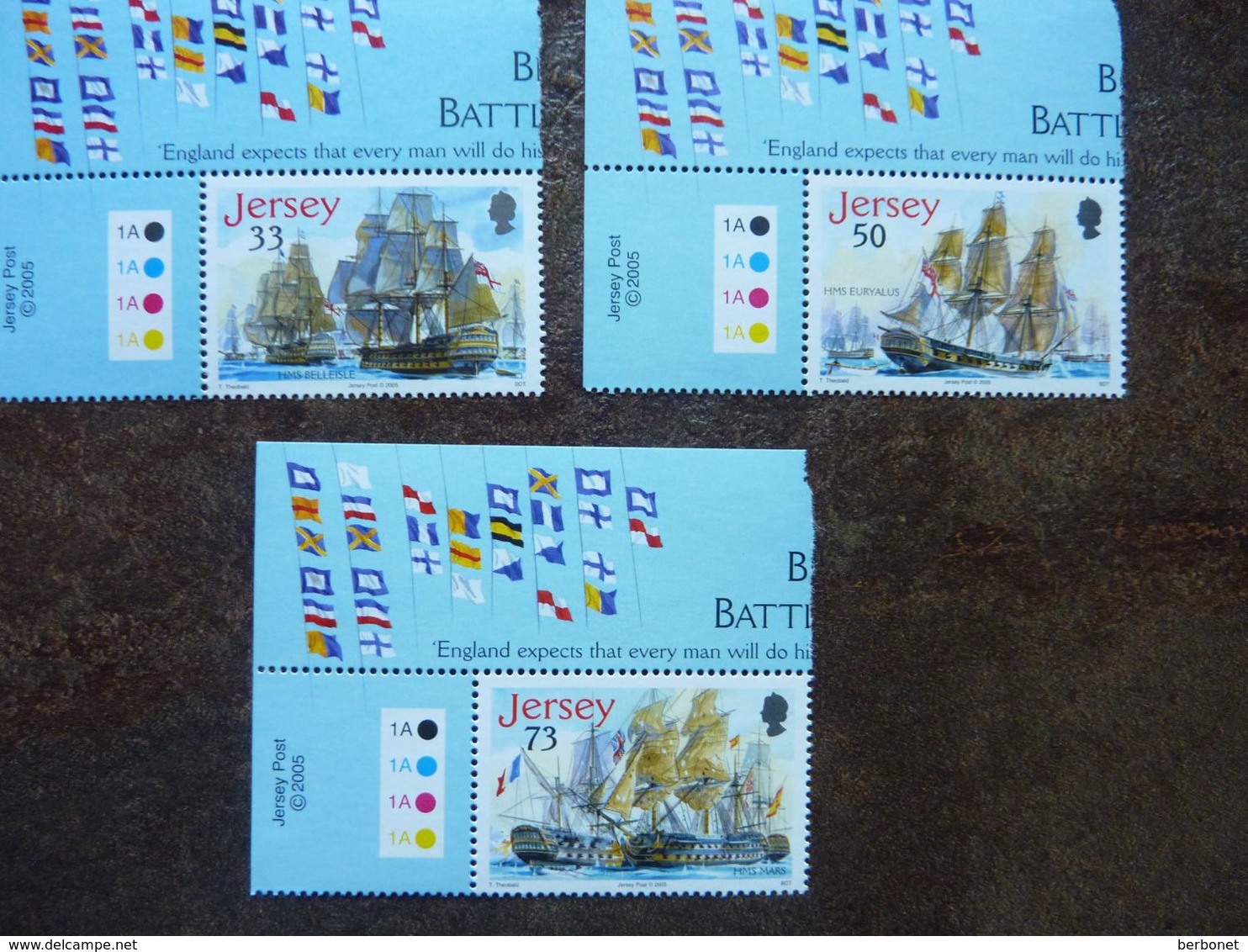 2005   Battle  Of Trafalgar    SG = 1239 And 1242  And 1251    MNH ** - Jersey