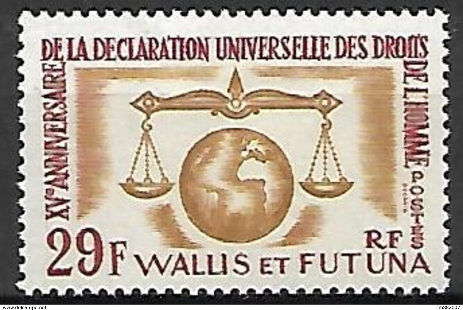 WALLIS  ET  FUTUNA   -   1963.     Y&T N°169  *.    Droits De L' Homme - Unused Stamps