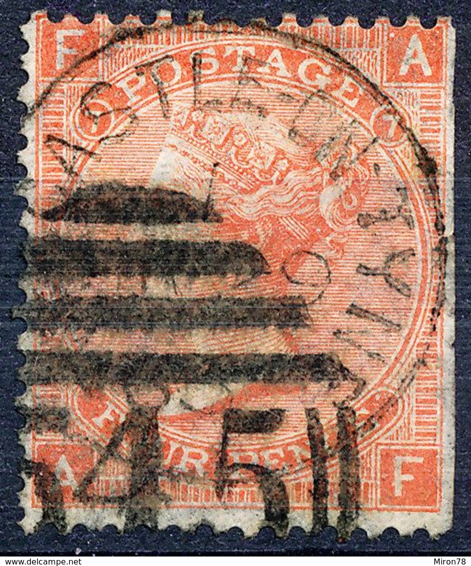 Stamp GREAT BRITAIN 1865 4p Used Lot48 - Usados