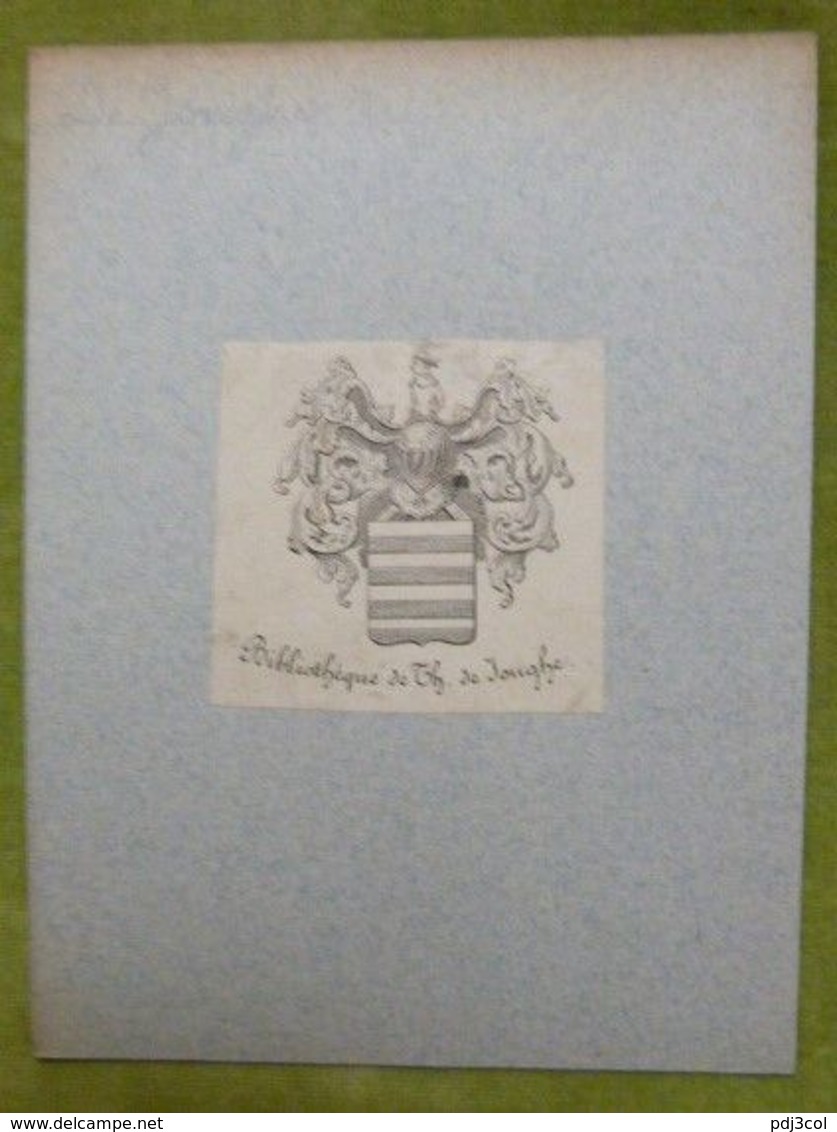 Ex-libris Héraldique XIXème - BELGIQUE - TH. DE JONGHE - Ex Libris