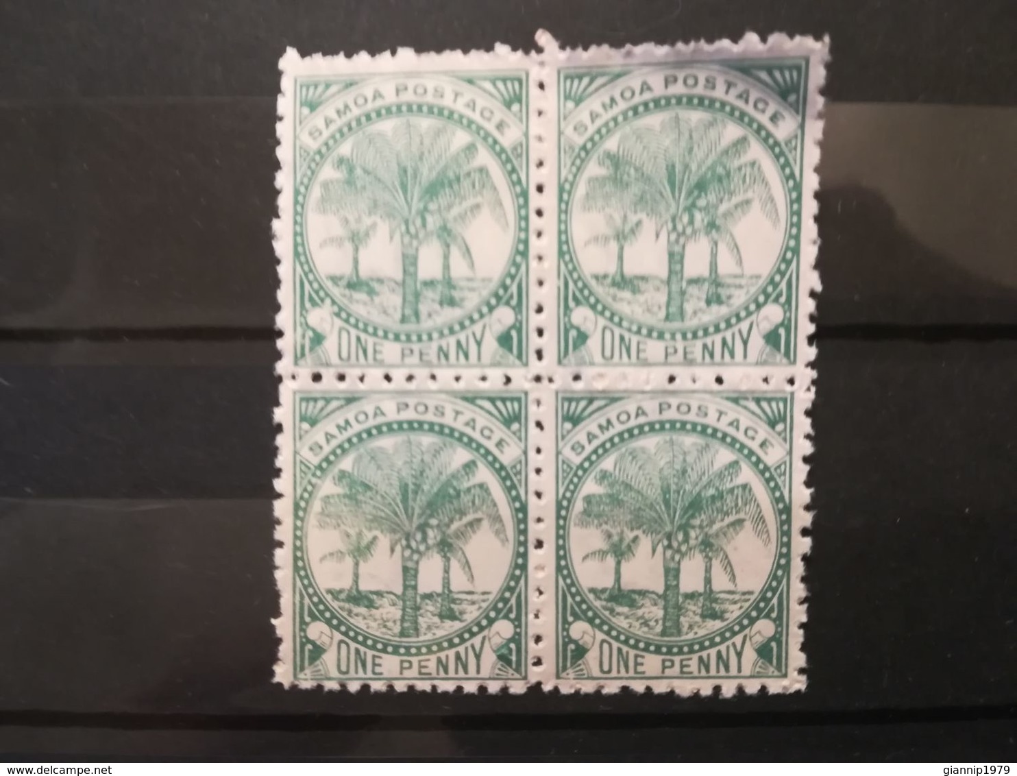 FRANCOBOLLI STAMPS SAMOA 1886 - 1899 MNH** NUOVI PALME PALM PALMS ONE PENNY 1 QUARTINA - Samoa