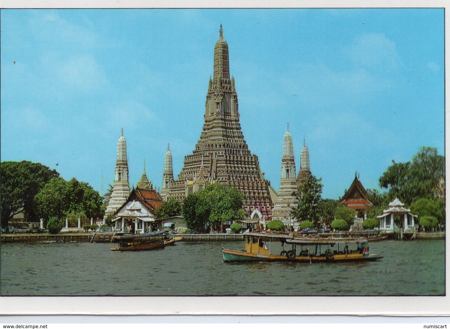 Bangkok Wat Arun Le Prang Central Bateaux - Tailandia
