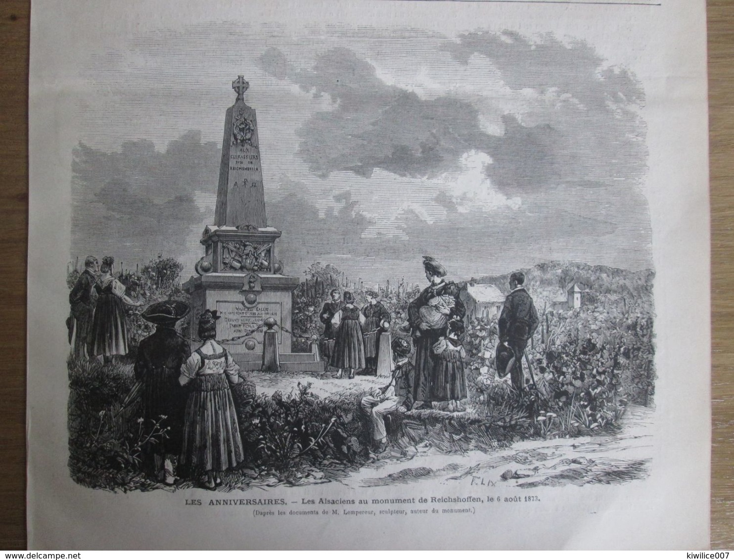 1873  LES ALSACIENS Monument  Bataille De REICHSHOFFEN  6 Aout 1873   Frœschwiller-Wœrth,  Reichshoffen - Unclassified