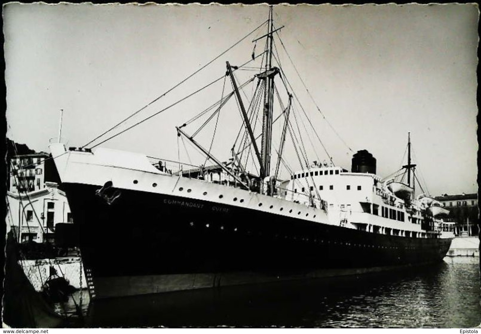 Paquebot Cargo Mixte  - Le COMMANDANR QUÉRÉ - Port De Nice 1950s - Commerce