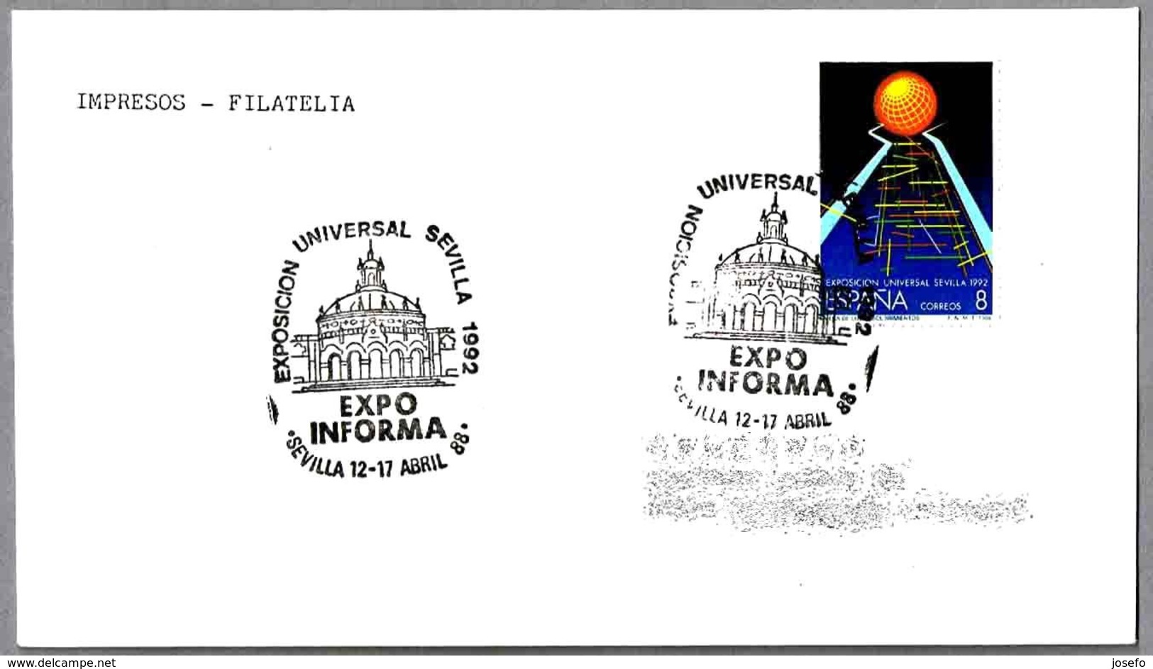 EXPOSICION UNIVERSAL SEVILLA 1992. EXPO INFORMA. Sevilla, Andalucia, 1988 - 1992 – Séville (Espagne)