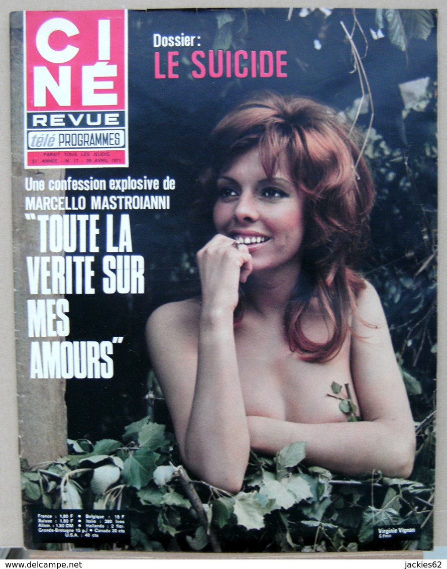 CINE REVUE N°17/1971, Mastroianni, Voir Description - Cinema