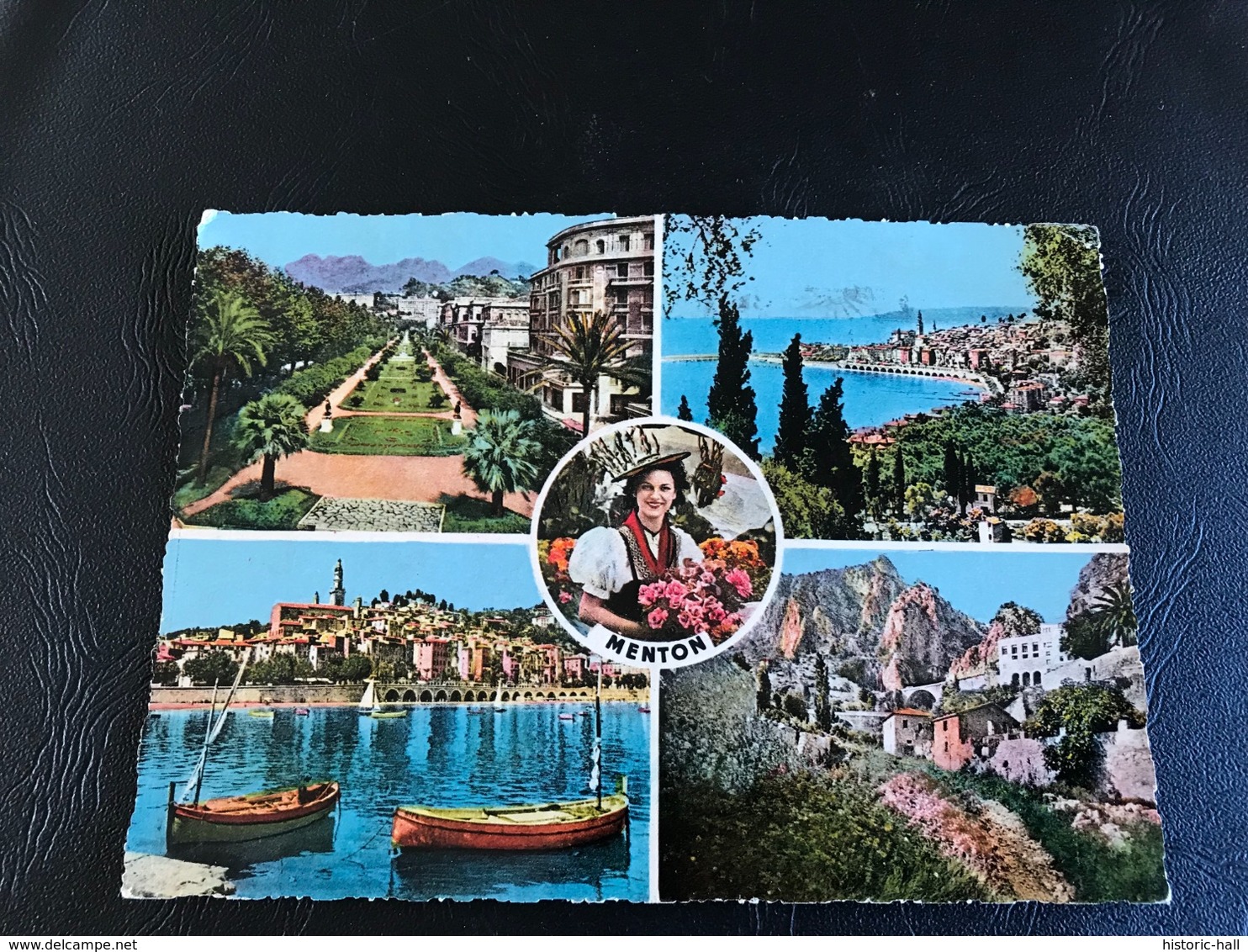 506 - MENTON Les Jardins - Vu De Garavan - La Vieille Ville - Garavan, La Frontiere - 1958 Timbrée - Menton