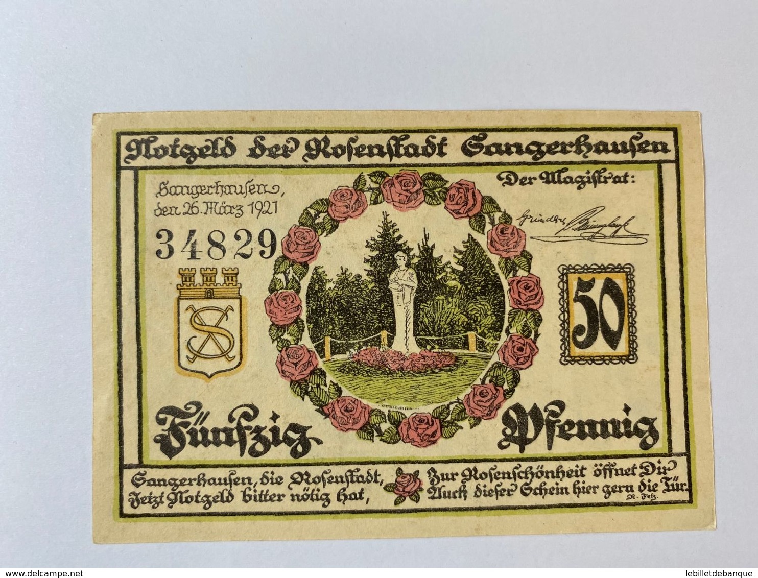 Allememagne Notgeld Tangerhausen 50 Pfennig - Collections