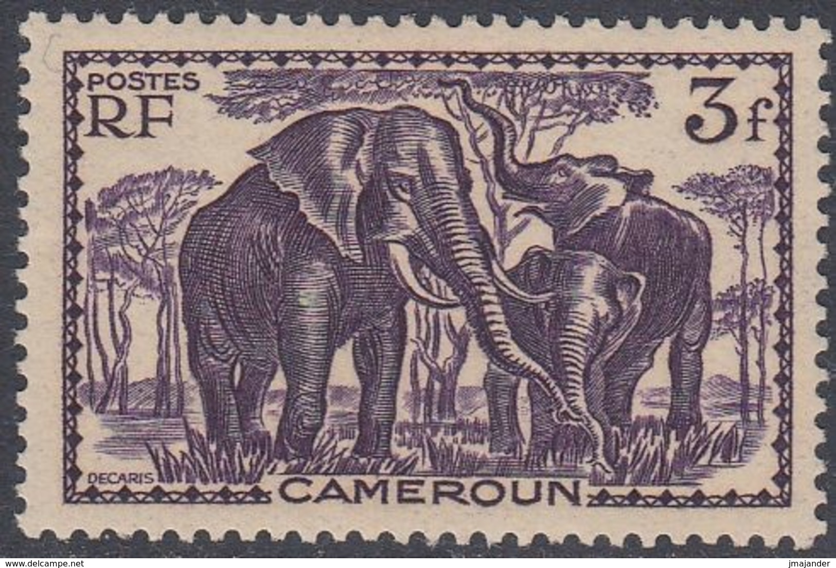 Cameroun 1939 - Definitive Stamp: Elephants - Mi 152 ** MNH (tropical Gum) [1011] - Nuovi