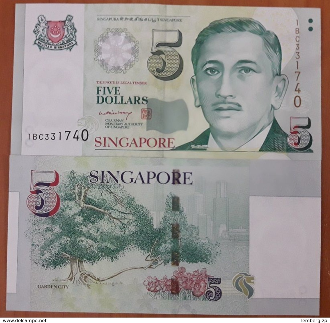 Singapore - 5 Dollars 1999 UNC Paper P. 39 Lemberg-Zp - Singapur