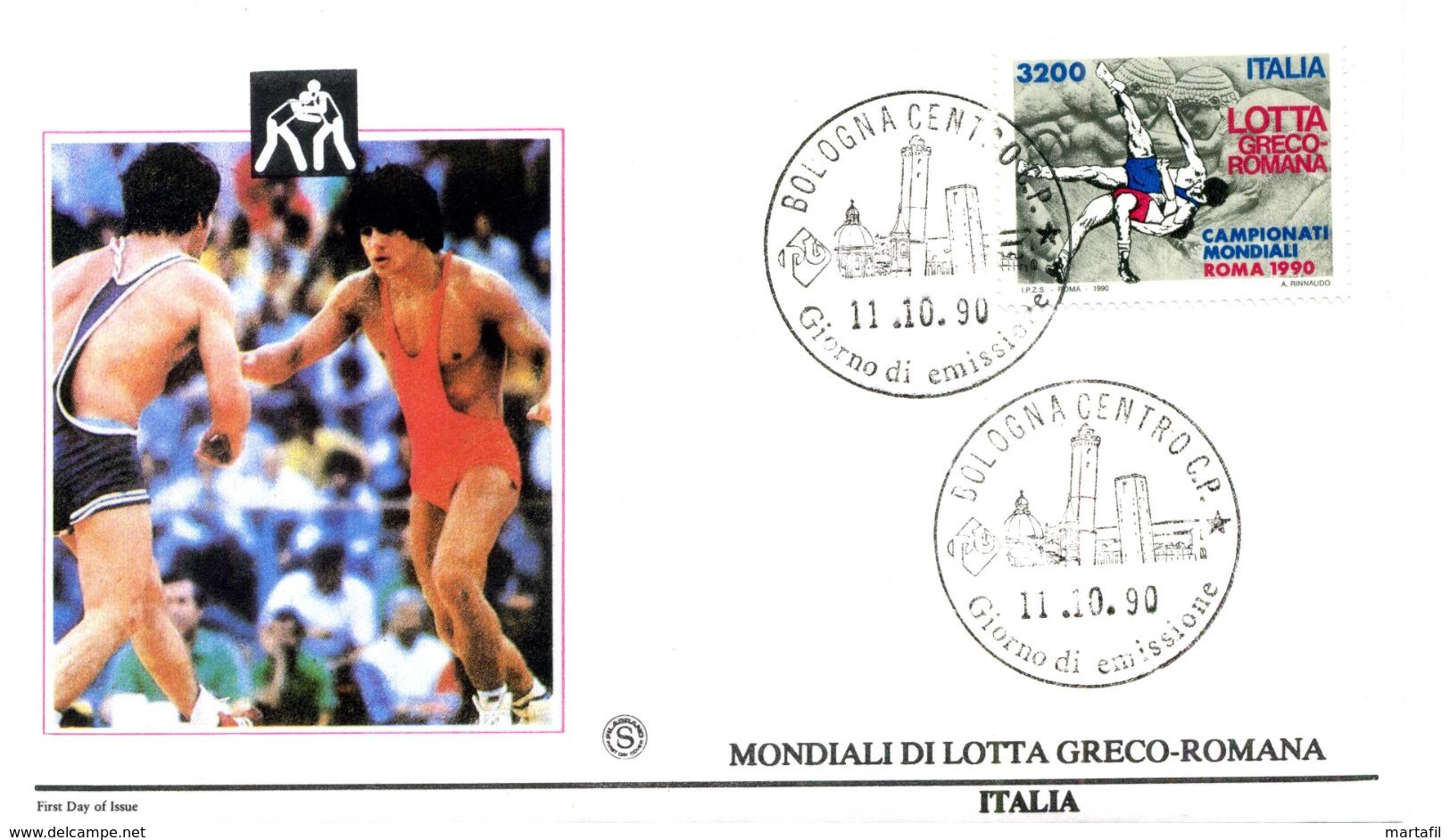 1990 Rep. It. FDC Campionati Mondiali Di Lotta Greco-Romana - FDC