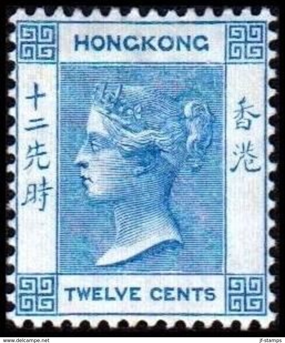 1902. HONG KONG. Victoria TWELVE CENTS. Hinged. (Michel 59) - JF364471 - Nuovi